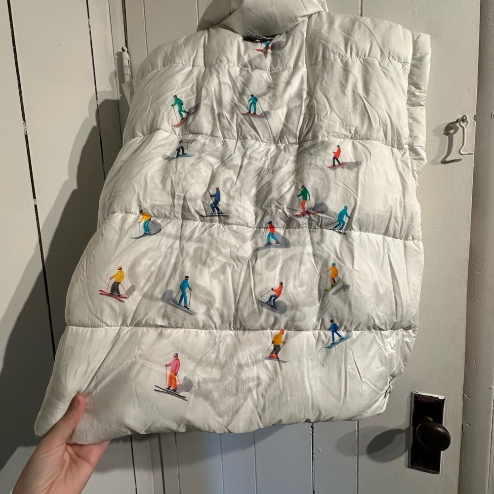 FREE PEOPLE NWT SKI White Puffer Vest SIZE LARGE